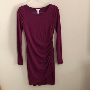 Leith Ruched Long Sleeve Cocktail Dress